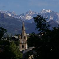 Vue sur Guillestre et les écrins depuis l'établissement