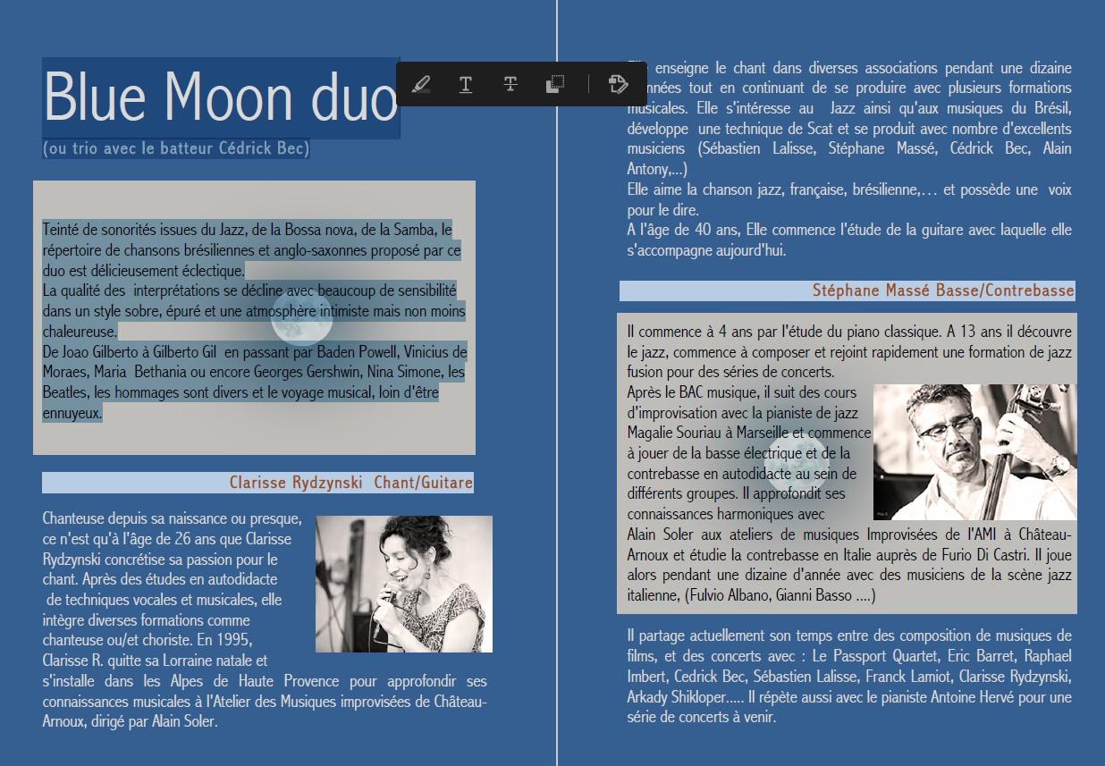 Presentation bluemoon